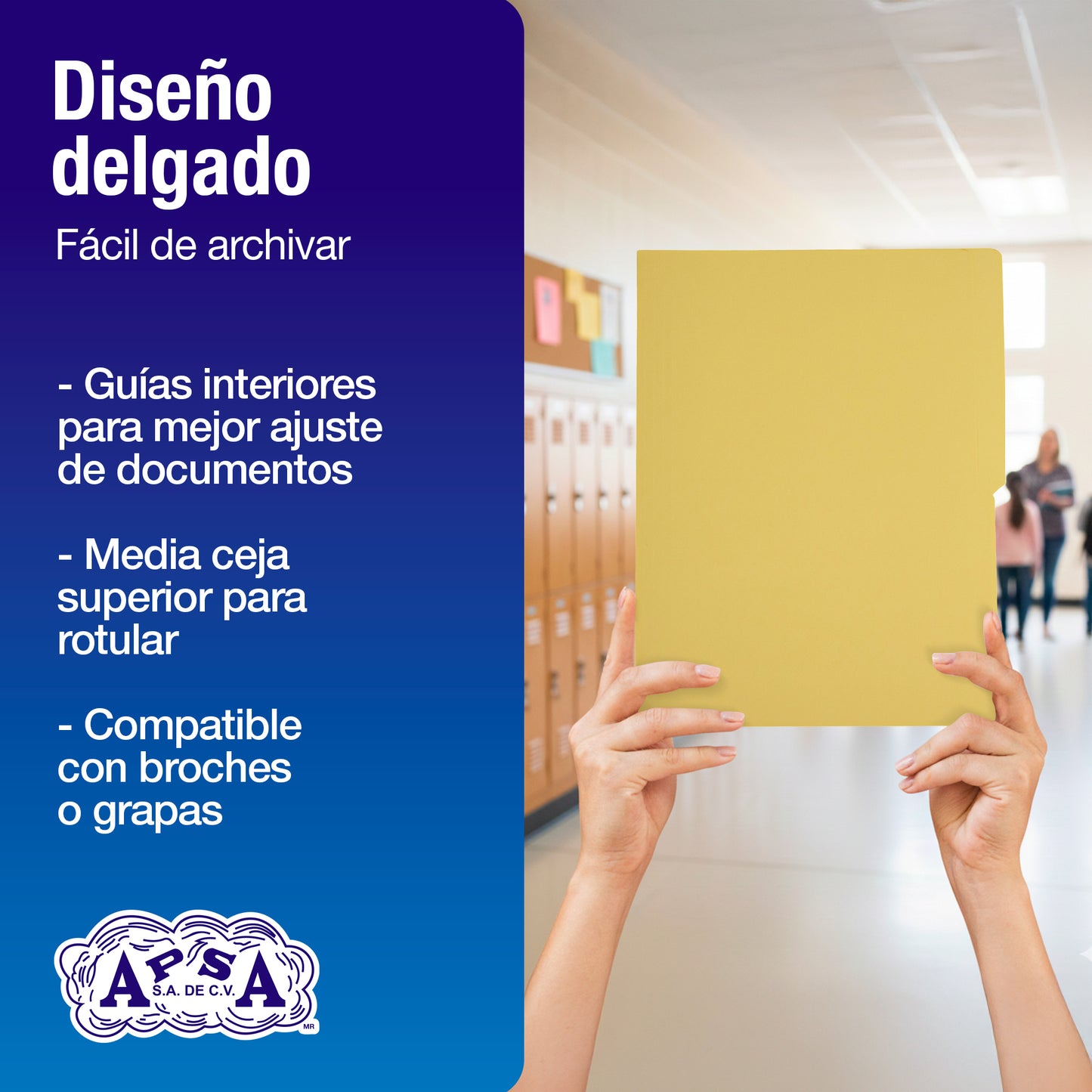 Folder Color Amarillo Pastel | Tamaño Carta