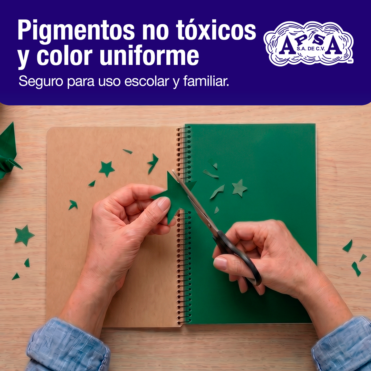 Papel Lustre Verde Bandera 50x70 cm | Caja 500 hojas