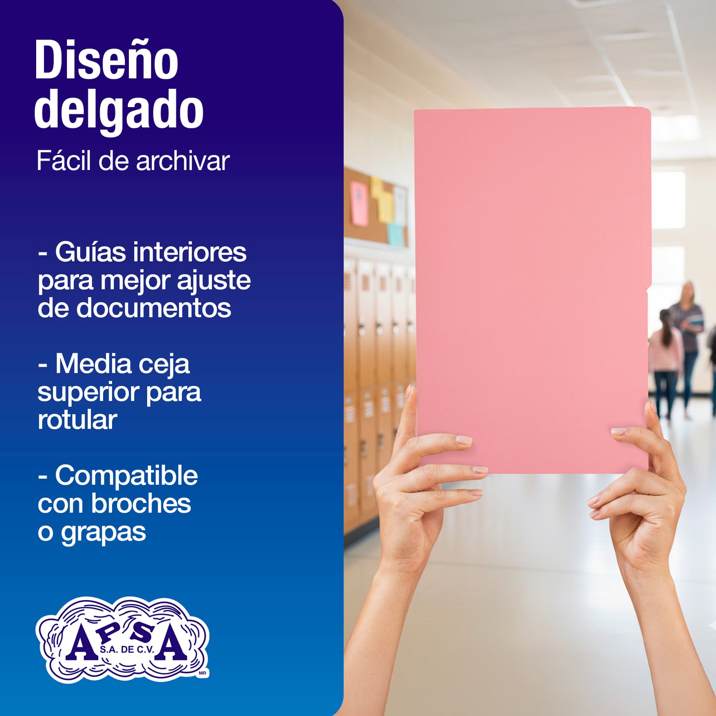 Folder Color Rosa Pastel | Tamaño Oficio