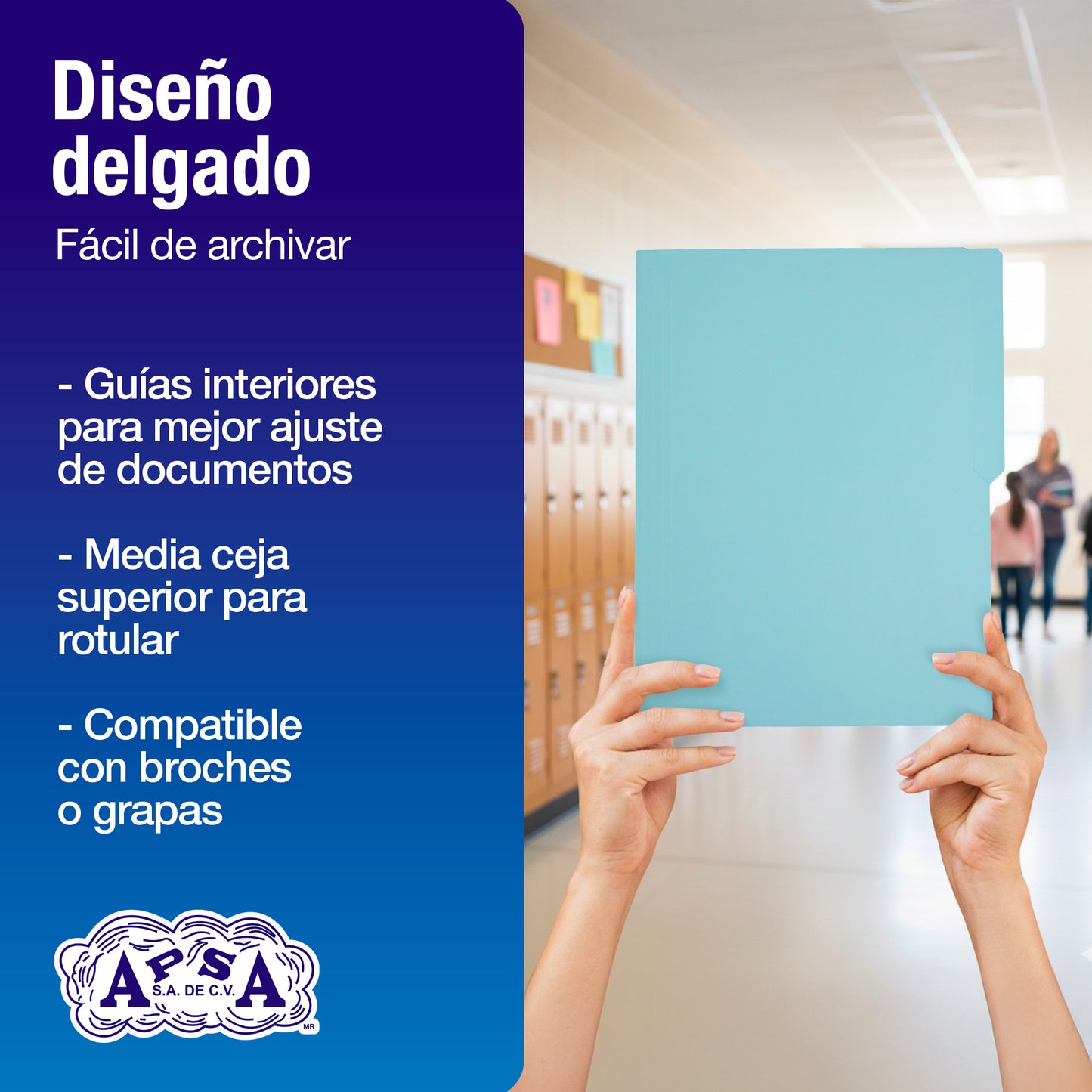 Folder Color Azul Pastel | Tamaño Carta