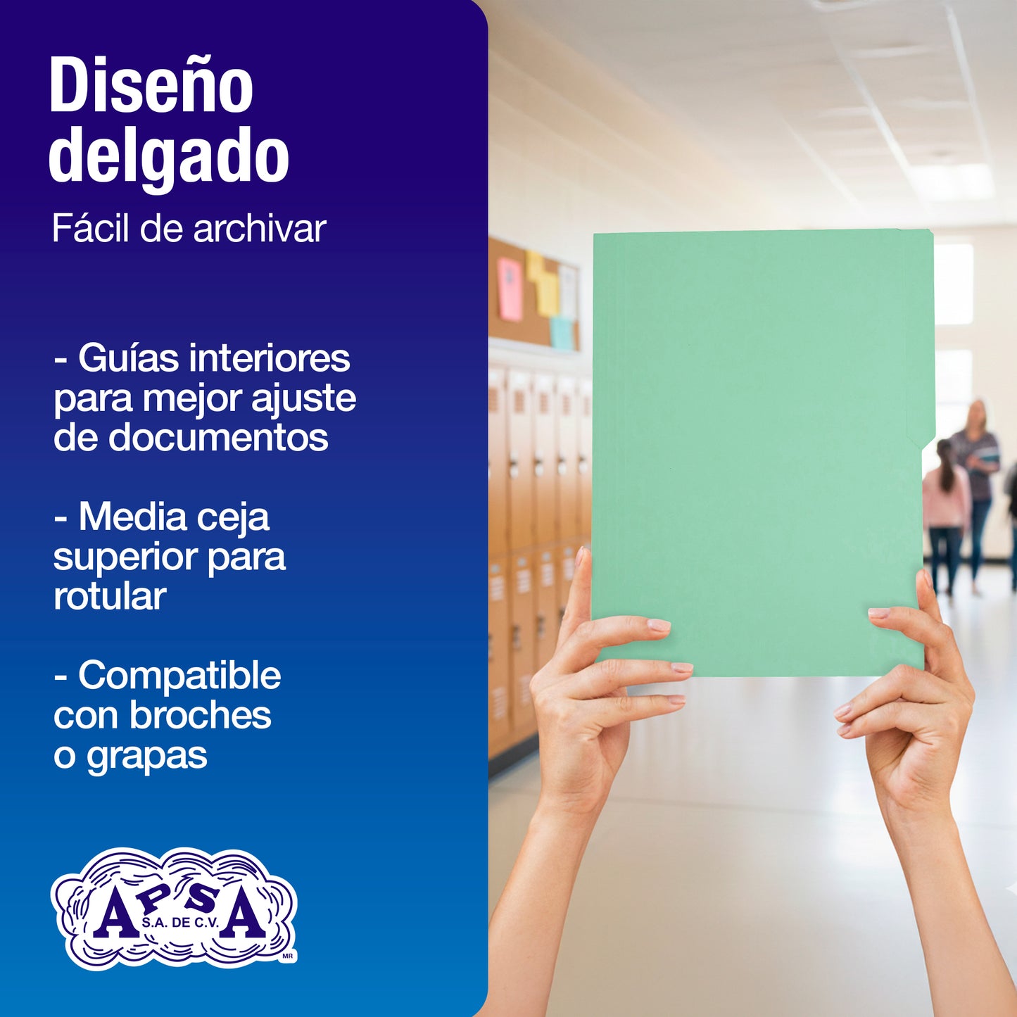 Folder Color Verde Pastel | Tamaño Carta