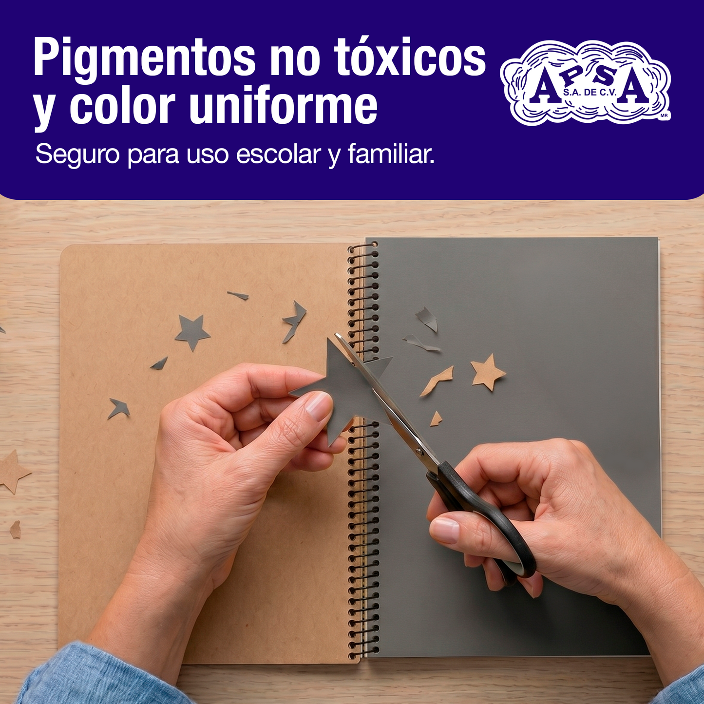 Papel Lustre Gris 50x70 cm | Caja 500 hojas