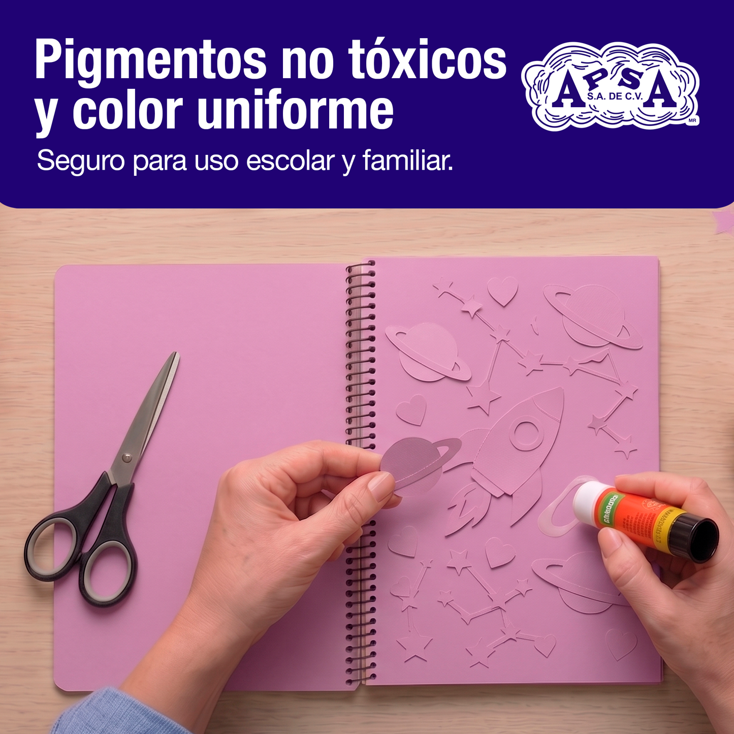 Papel Lustre Lila Pastel 50x70 cm | Caja 500 hojas