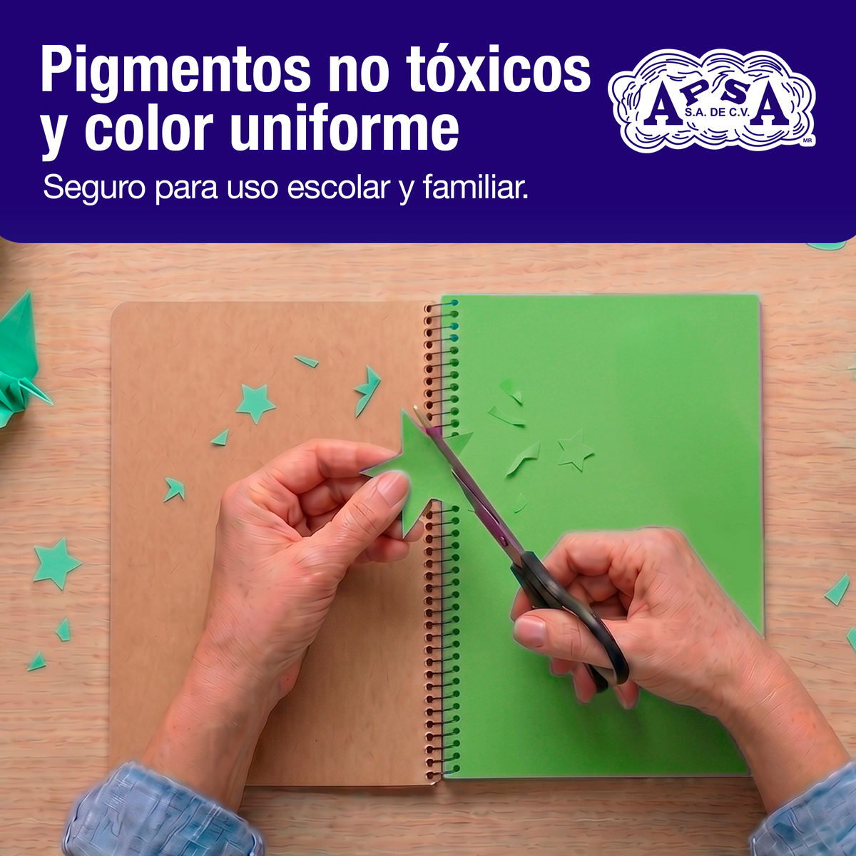 Papel Lustre Verde Nilo 50x70 cm | Caja 500 hojas