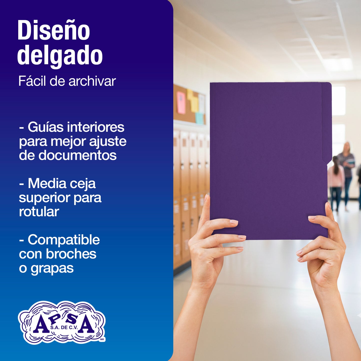 Folder Color Morado | Tamaño Carta