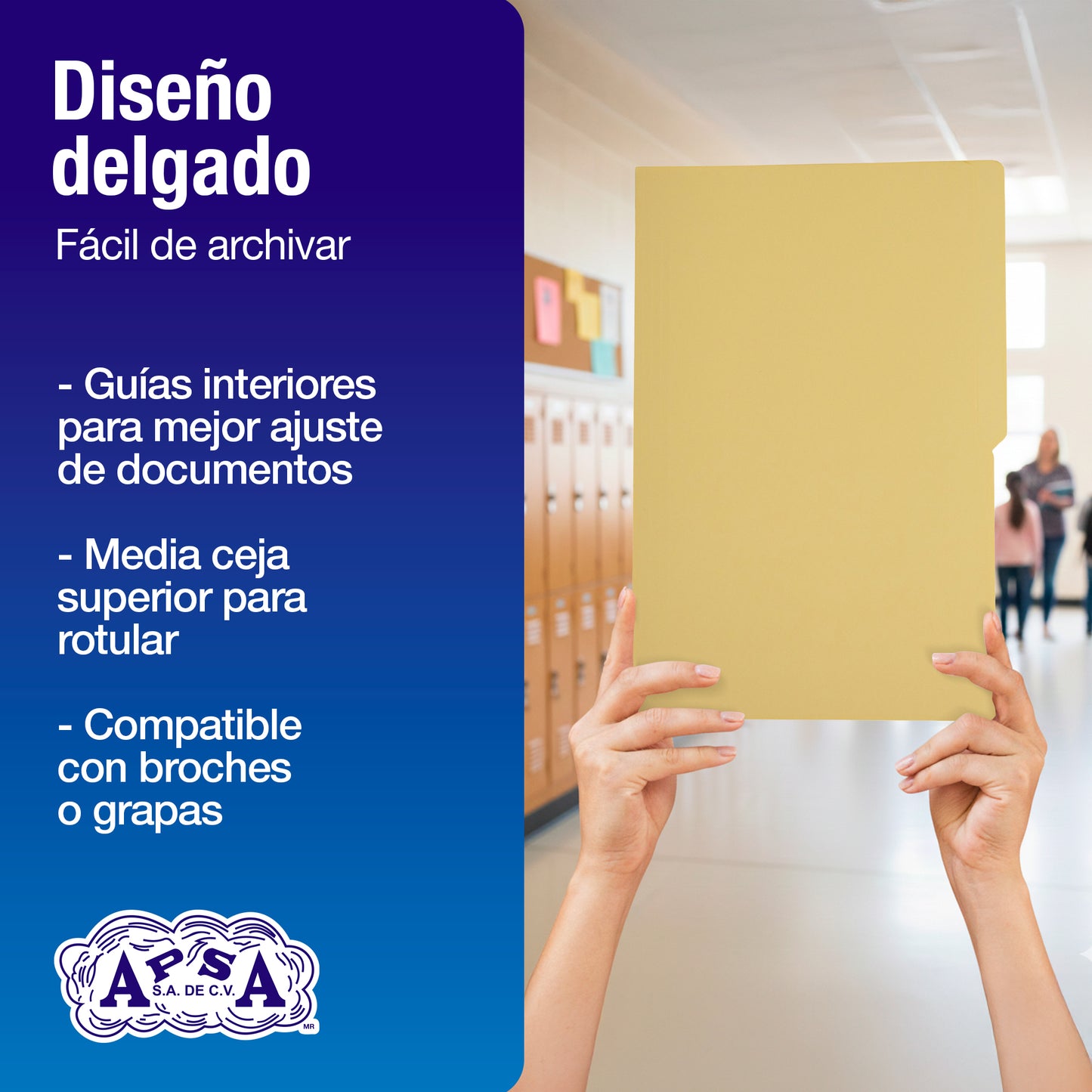 Folder Color Amarillo Pastel | Tamaño Oficio