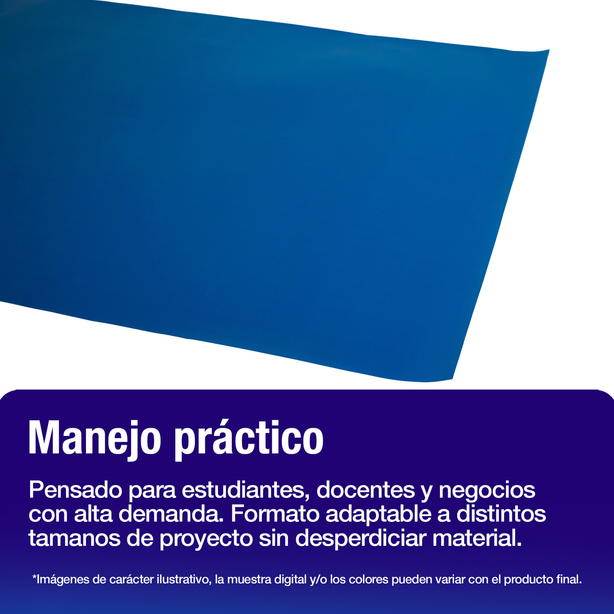 Papel Lustre Azul Rey 50x70 cm | Caja 500 hojas