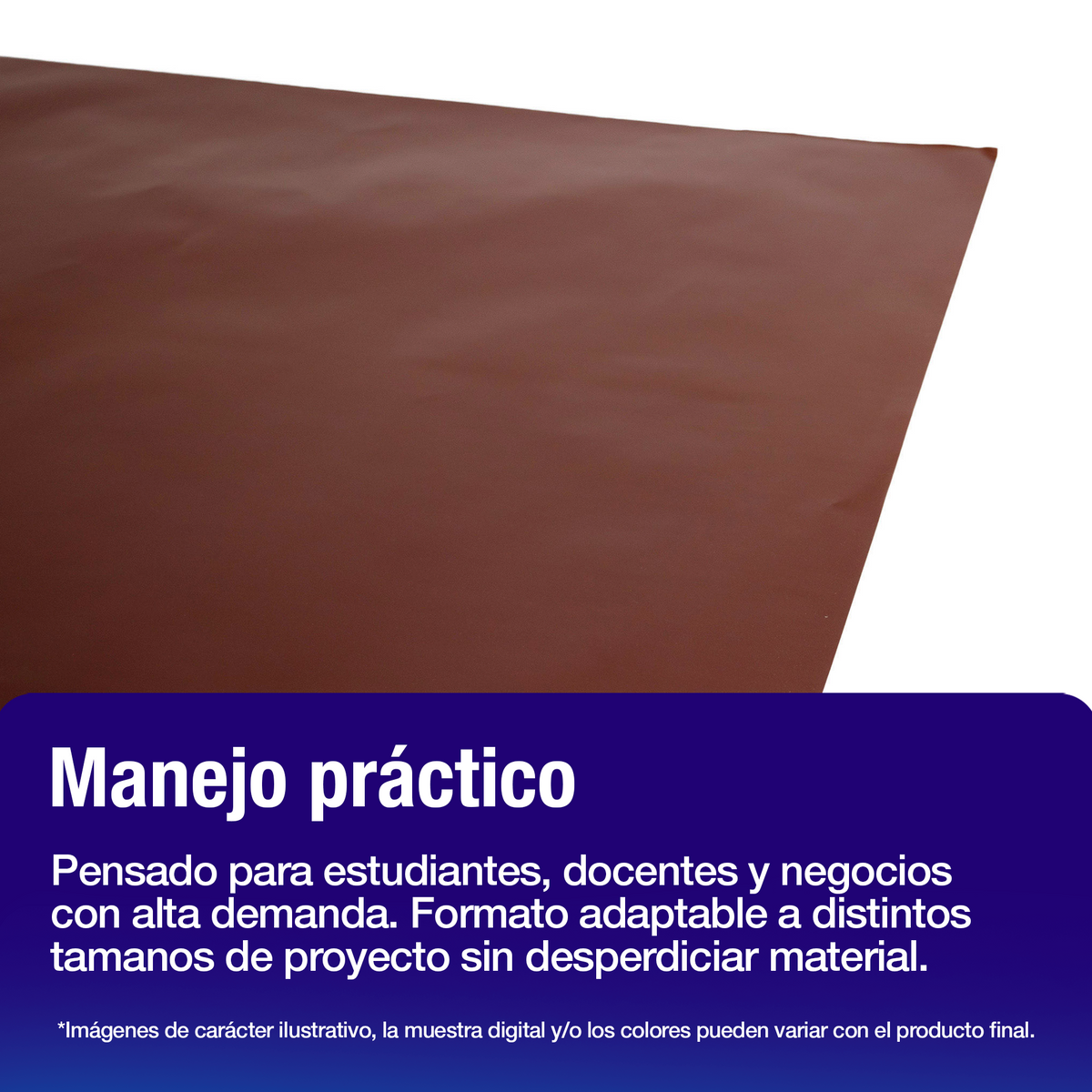 Papel Lustre Café 50x70 cm | Caja 500 hojas