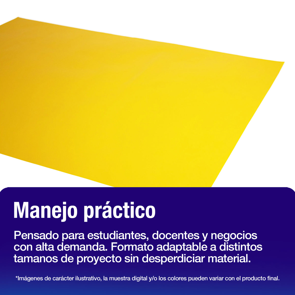 Papel Lustre Amarillo Canario 50x70 cm | Caja 500 hojas