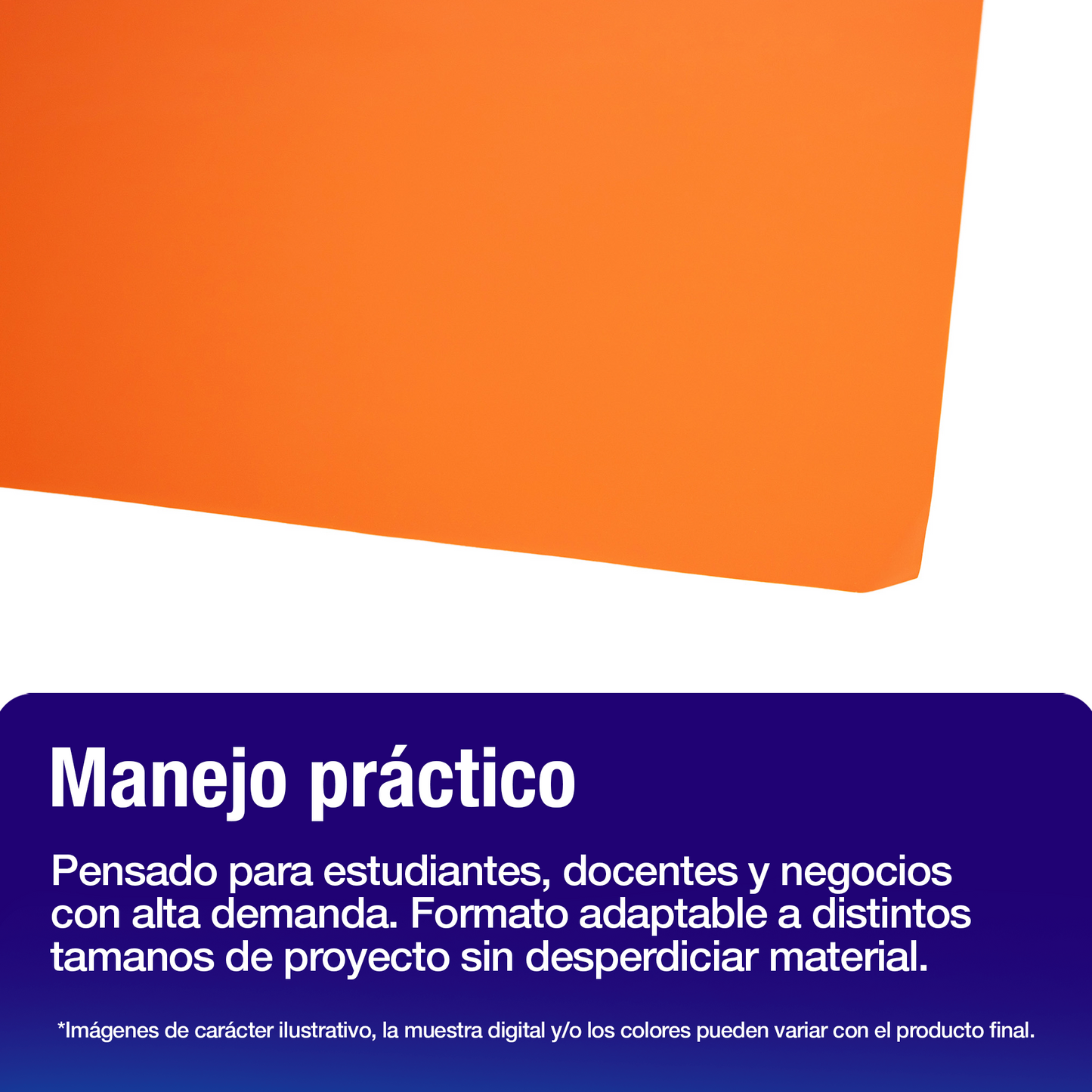 Papel Lustre Naranja 50x70 cm | Caja 500 hojas