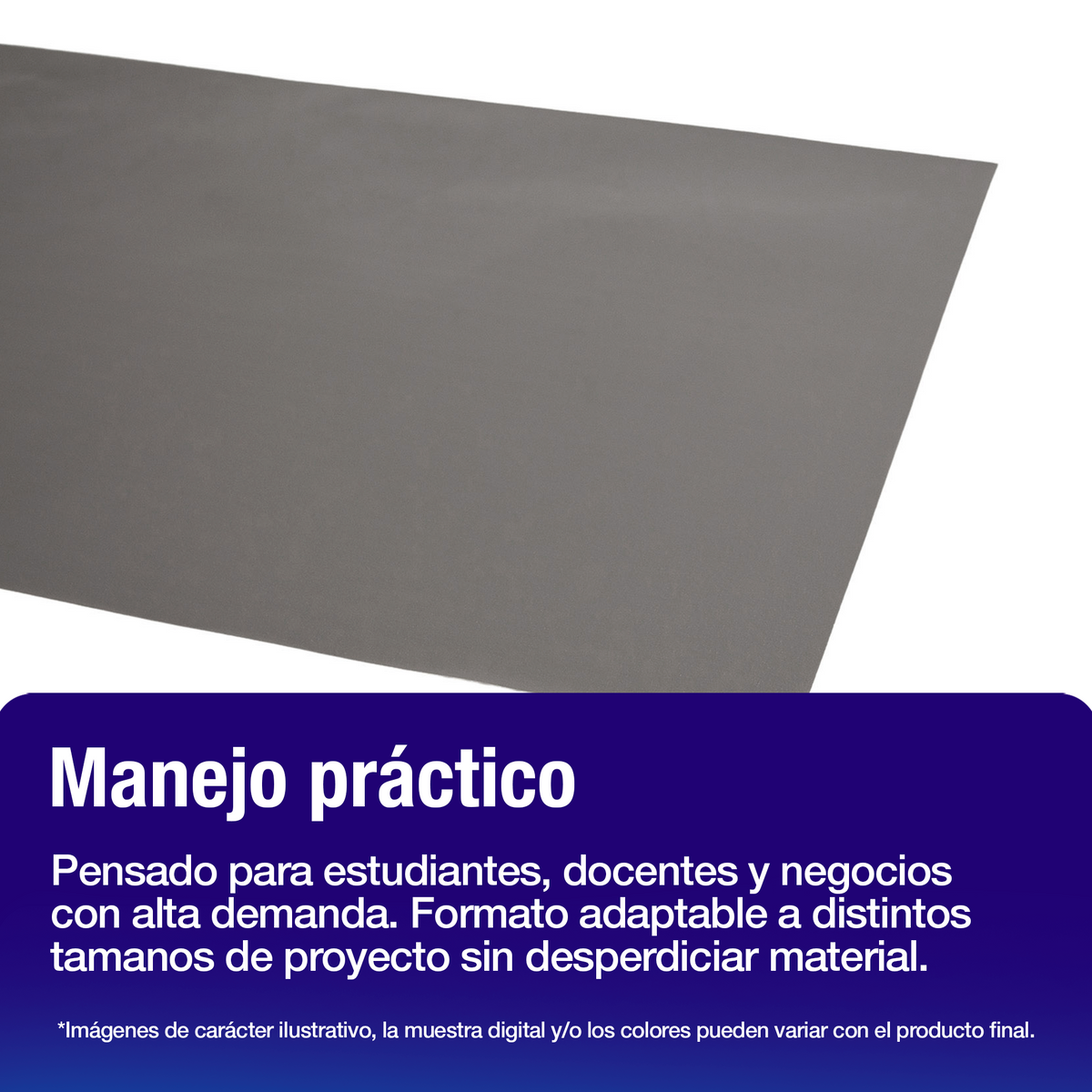 Papel Lustre Gris 50x70 cm | Caja 500 hojas