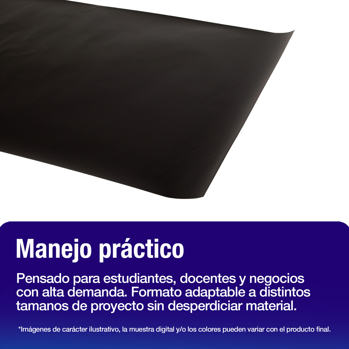 Papel Lustre Negro 50x70 cm | Caja 500 hojas