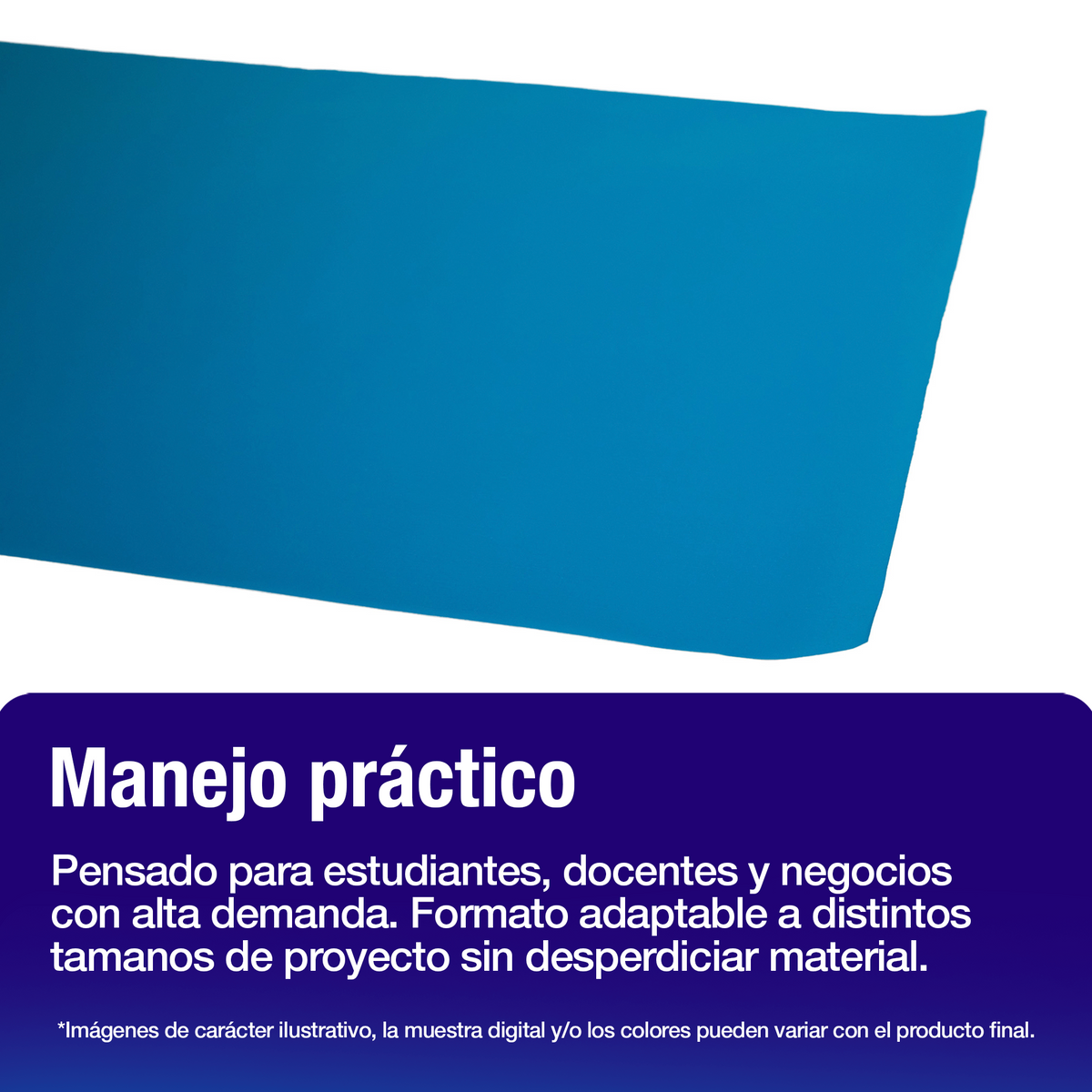 Papel Lustre Azul Turquesa 50x70 cm | Caja 500 hojas