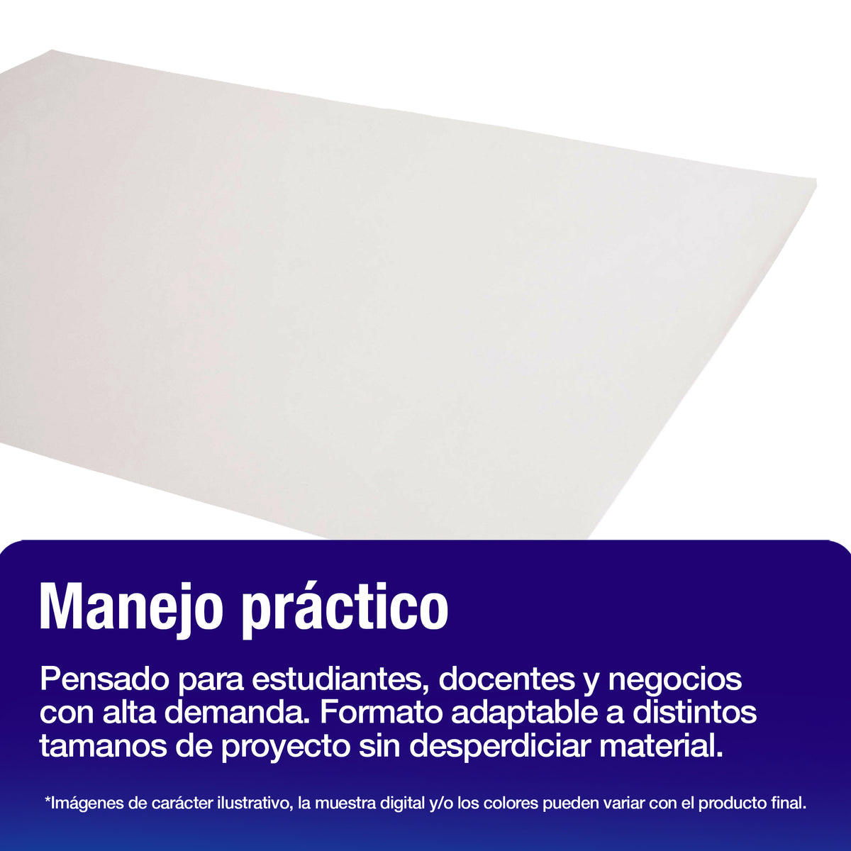 Papel Lustre Blanco 50x70 cm | Caja 500 hojas