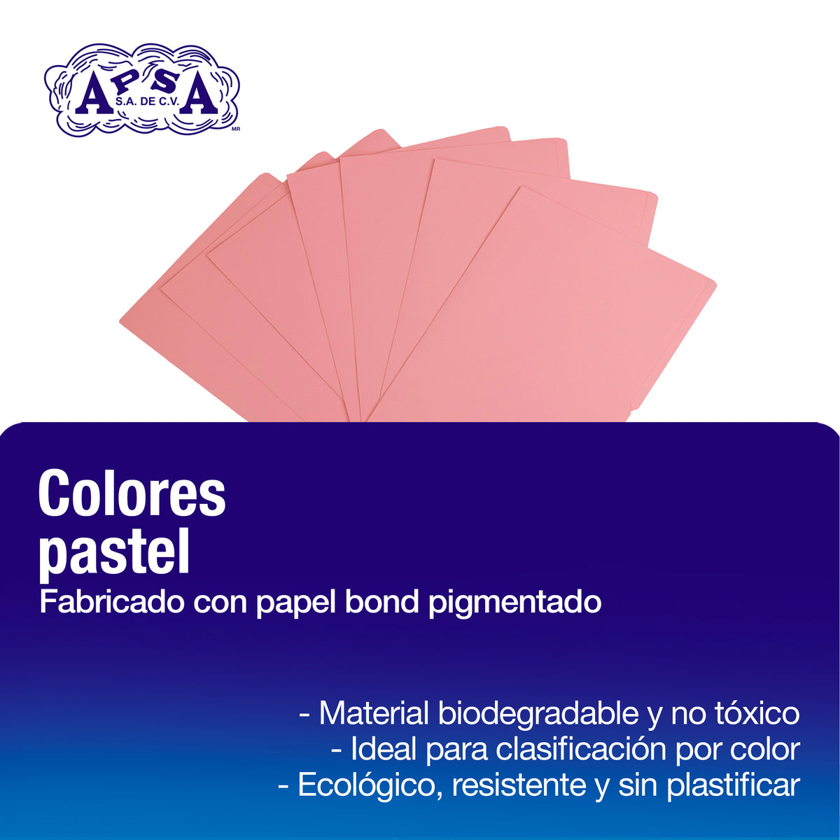 Folder Color Rosa Pastel | Tamaño Carta – APSA S.A DE C.V