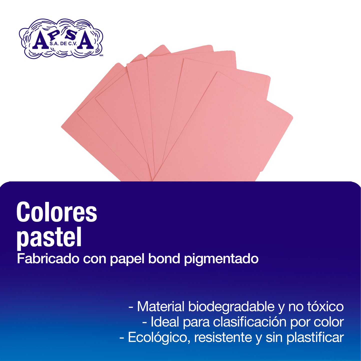 Folder Color Rosa Pastel | Tamaño Oficio