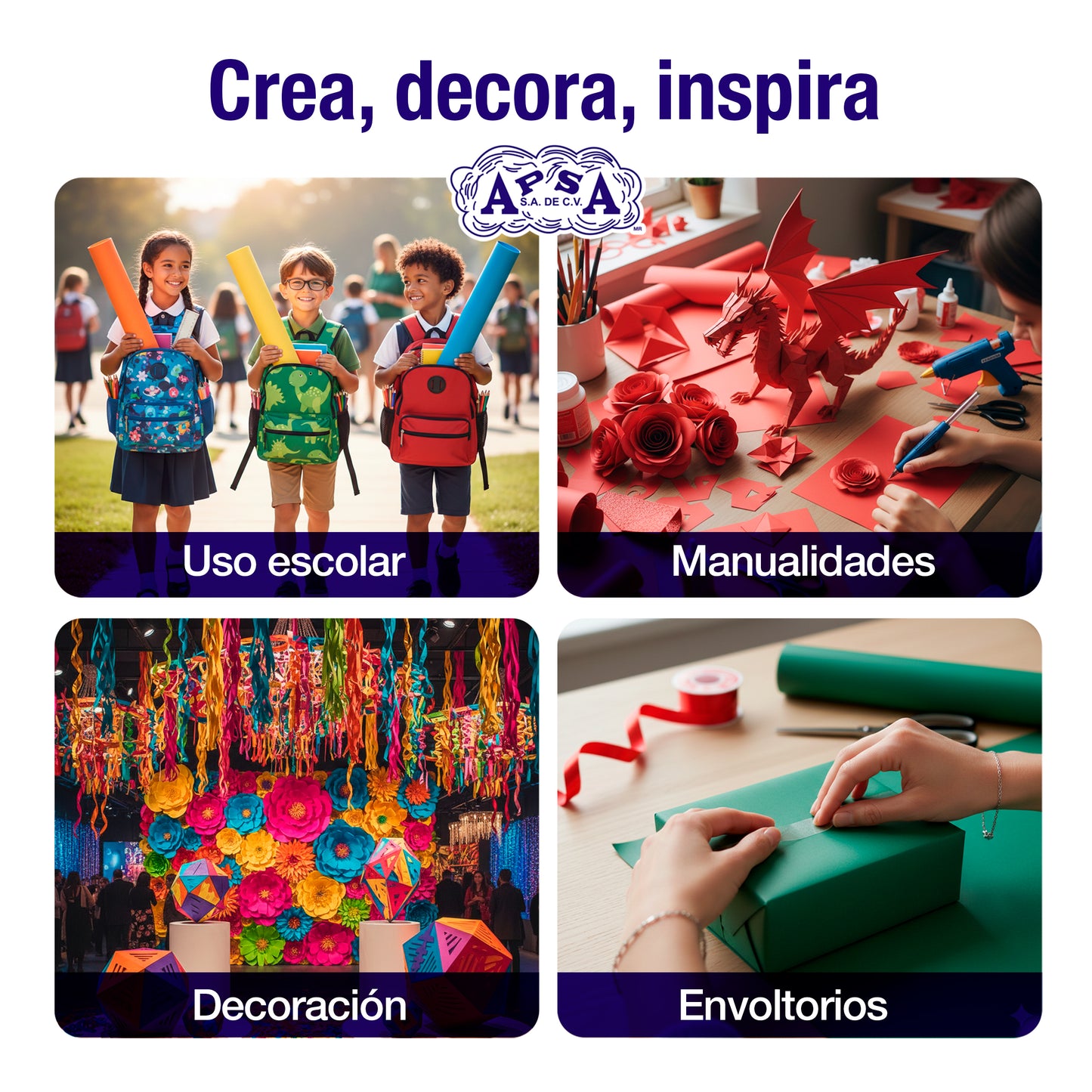 Papel América Rojo | Rollo 70 cm x 5 m