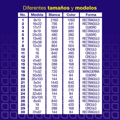 Etiquetas adhesivas color amarillo