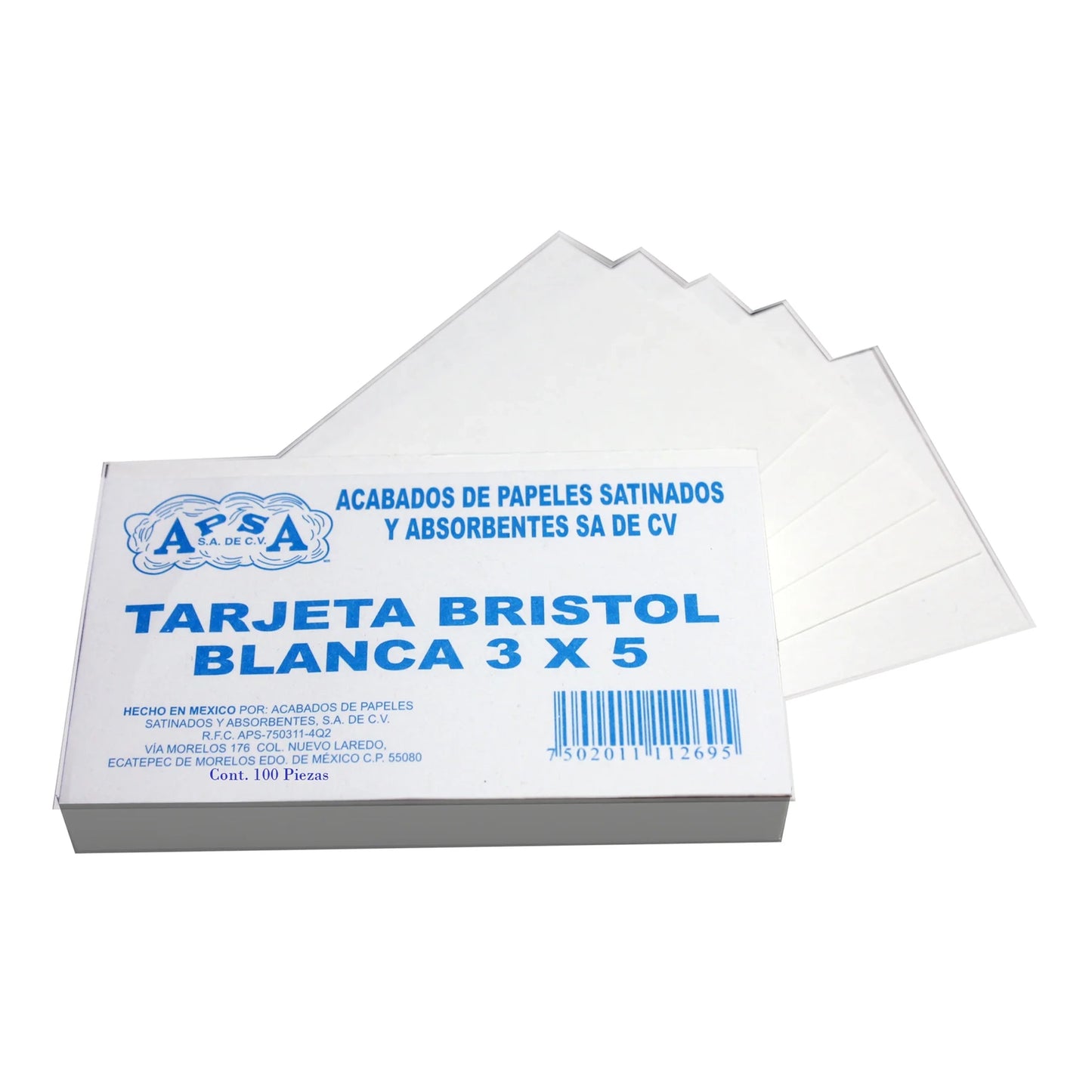 Tarjeta Bristol blanca