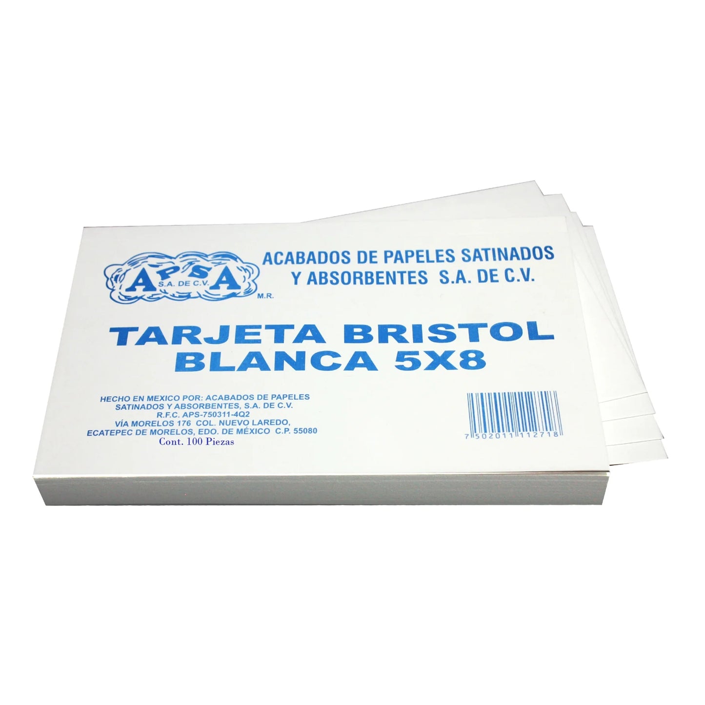 Tarjeta Bristol blanca