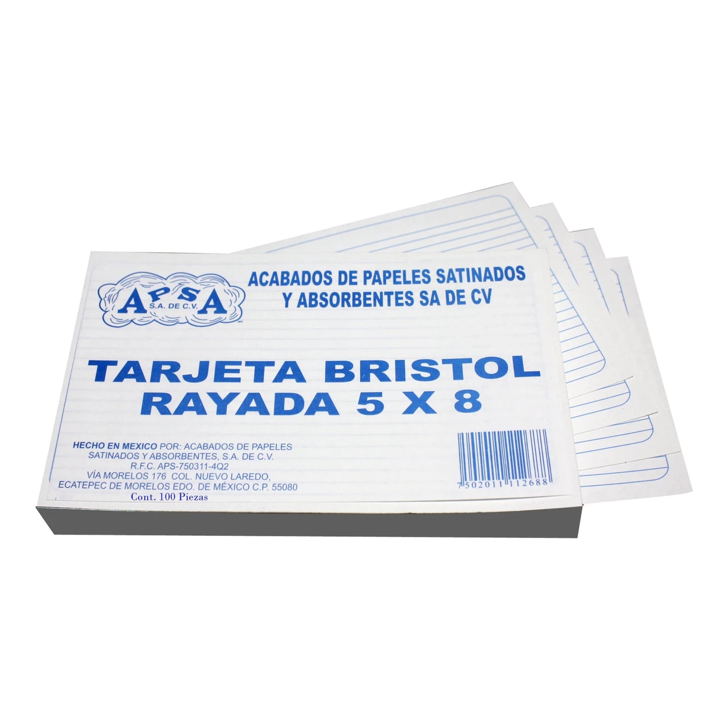 Tarjeta Bristol rayada