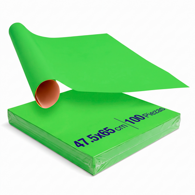 Cartulinas Iris Verde Limón 45x66 cm | 100 piezas